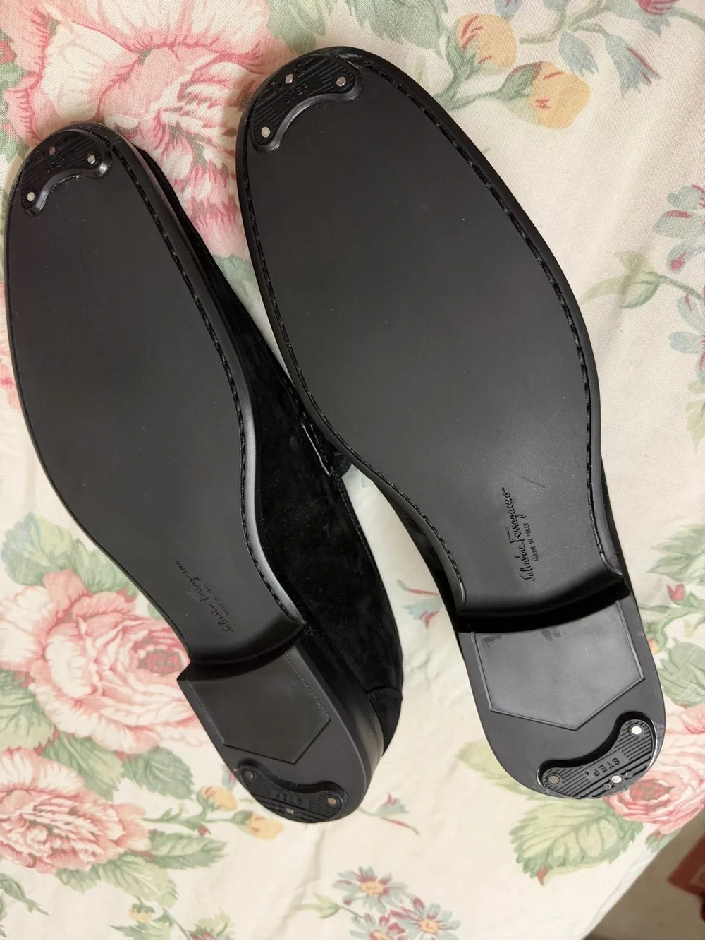 Salvatore Ferragamo Men's Black Suede Loafers Size 11